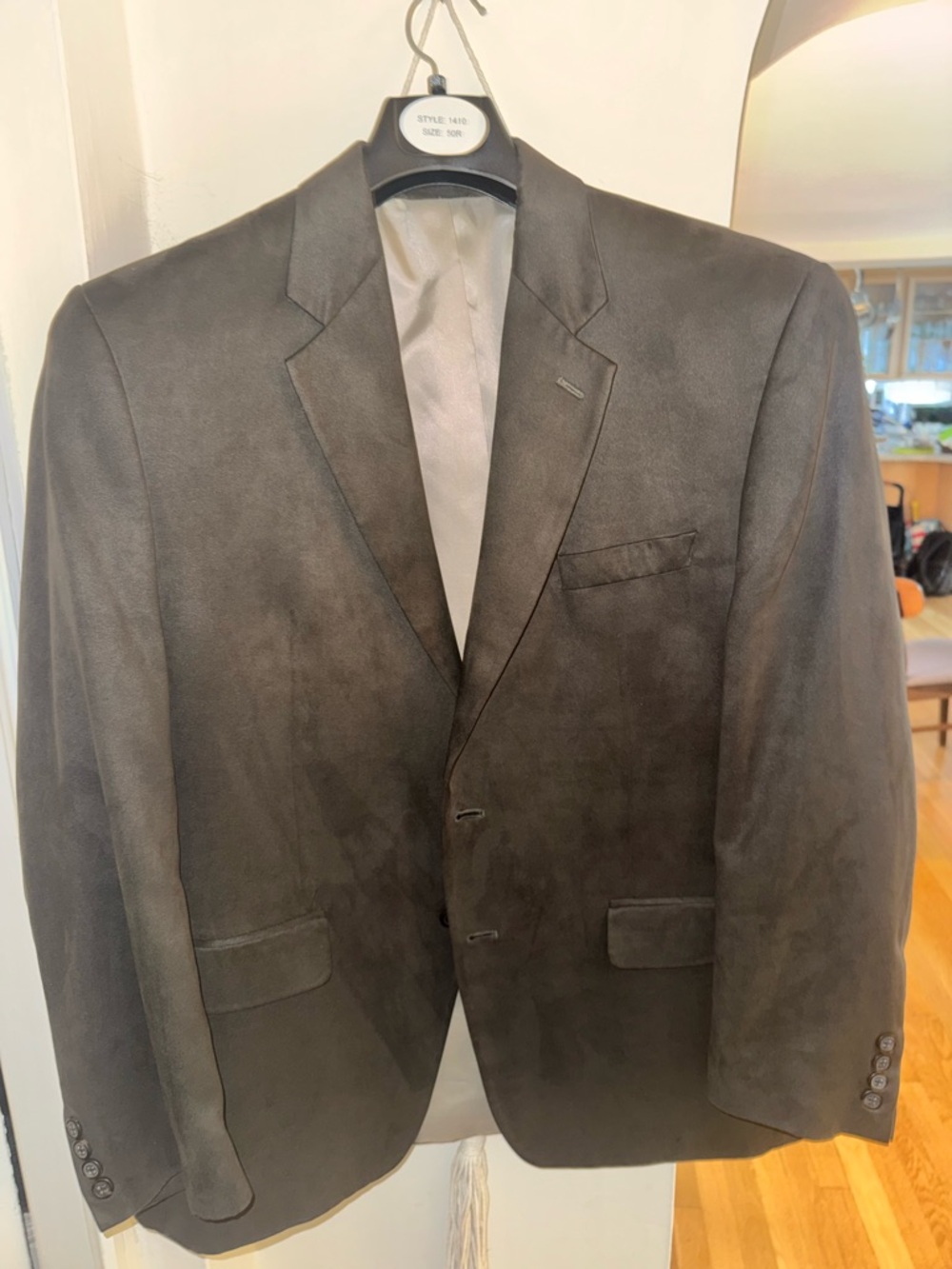 Ralph Lauren Men's Dark Brown Suede Two-Button Blazer